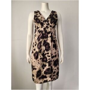 Valentino Red leopard‎ animal Print Dress Party Cocktail size 42 vintage y2k 90s